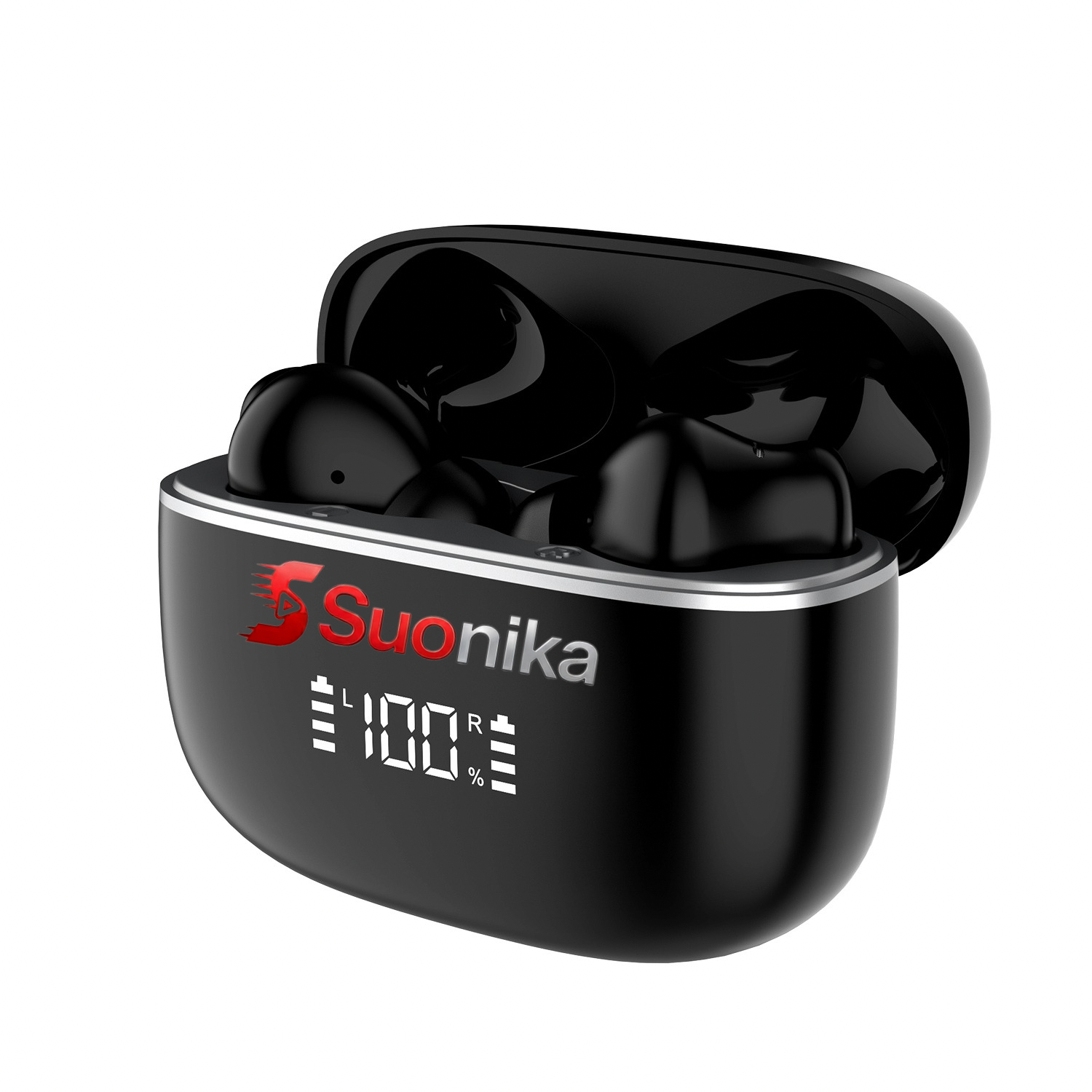 Suonika M20- Auricolari vero senza fili con cancellazione del rumore ,compatibili con Apple e Android, nuovo V5.4 con ANC- potente, perfetto palestra e lavoro.