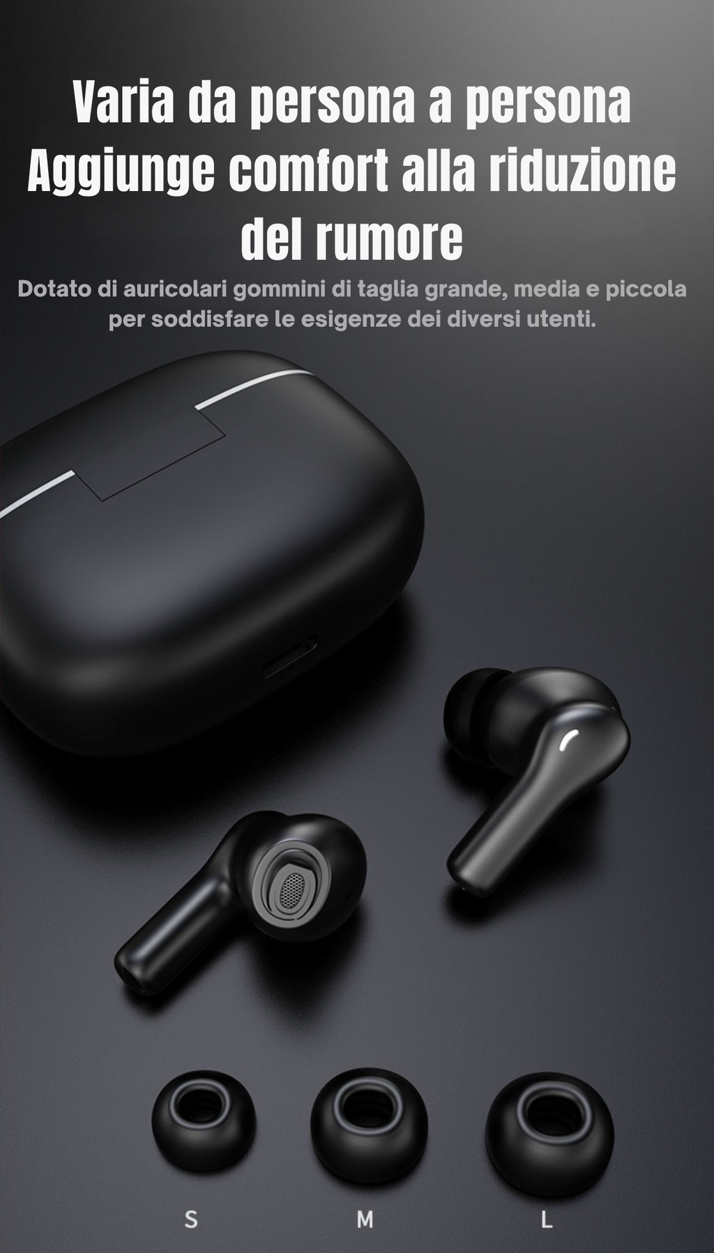 Suonika M20 – Auricolari Wireless con ANC+ENC 4 microfoni 
🎧 Suono potente • Zero rumore • Libertà totale