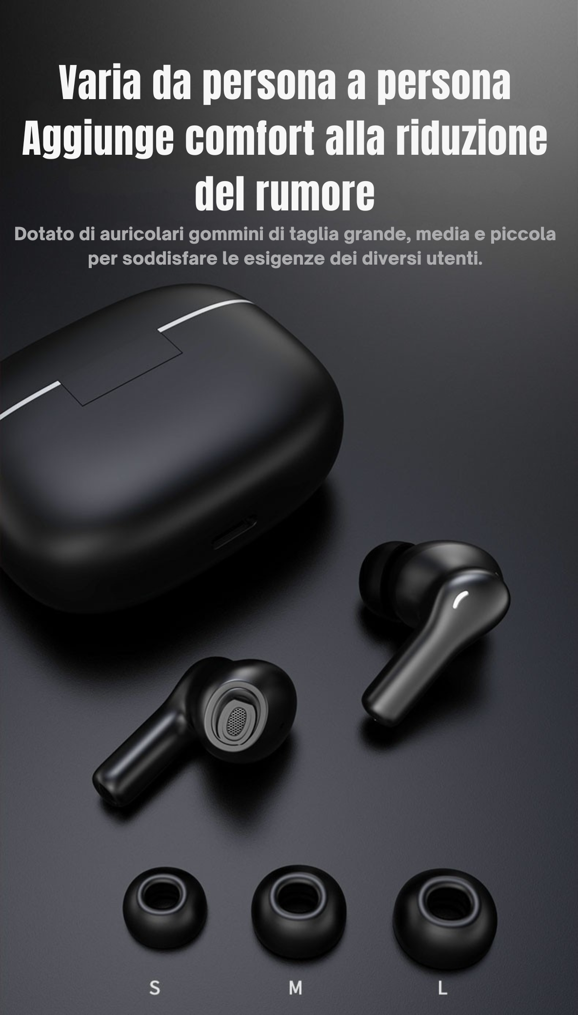 Suonika M20 – Auricolari Wireless con ANC+ENC 4 microfoni 
🎧 Suono potente • Zero rumore • Libertà totale