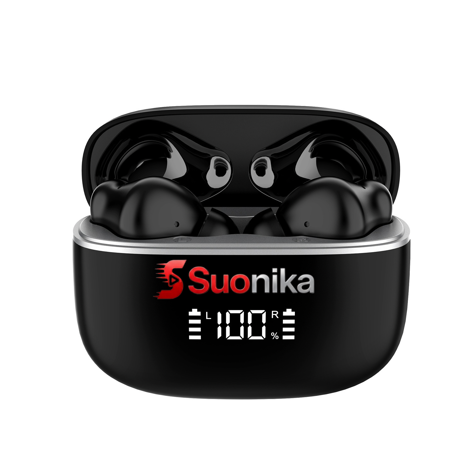 Suonika M20- Auricolari vero senza fili con cancellazione del rumore ,compatibili con Apple e Android, nuovo V5.4 con ANC- potente, perfetto palestra e lavoro.